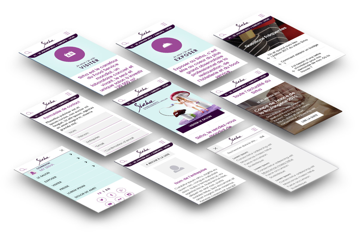 Sirha 2017 Webdesign